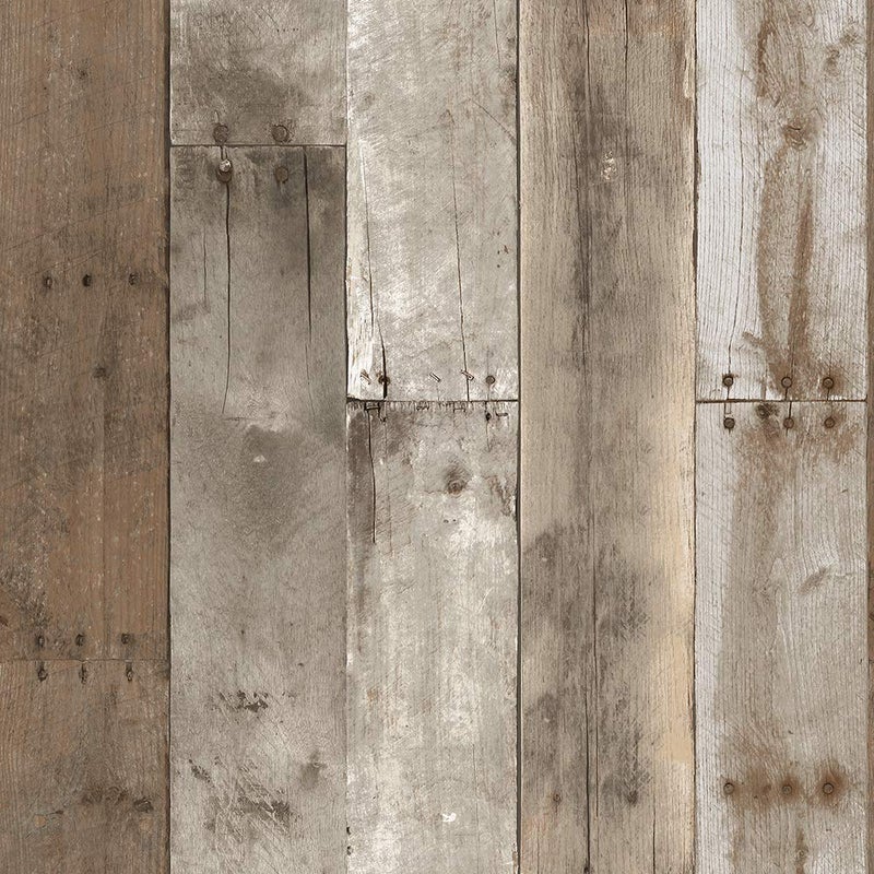 Tempaper Weathered Repurposed Wood Removable Peel and Stick Wallpaper, 20.5 in X 16.5 ft, Made in the USA - Image 1